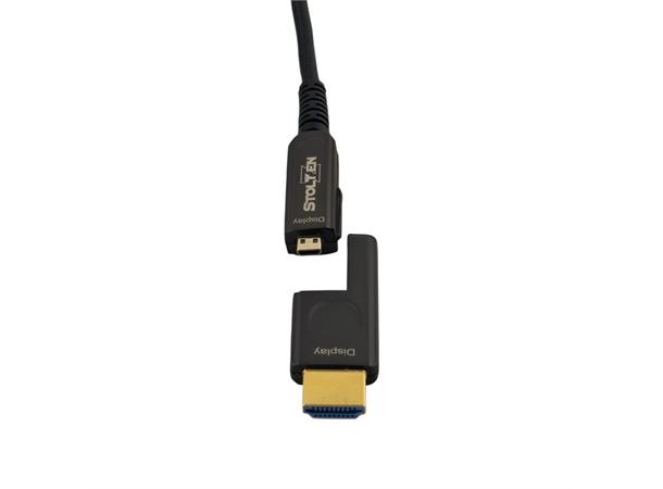 Stoltzen HDMI hybridkabel 15 meter LSZH 4K@60Hz 4:4:4 avtagbar plugg for trekk