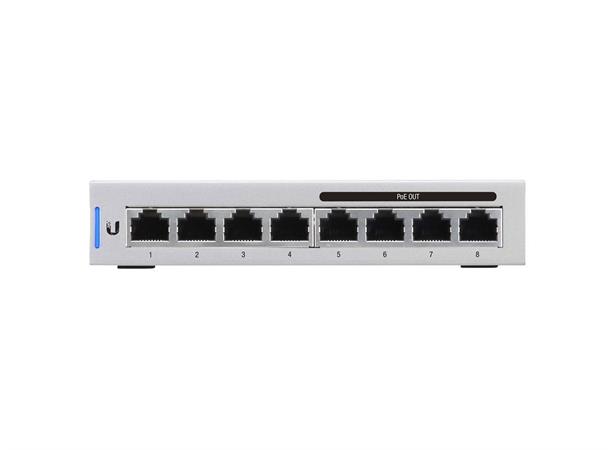 Ubiquiti UniFi Switch 8 porter (60W) Managed PoE Gigabit Switch (4 PoE ports)