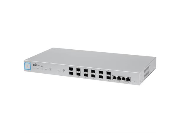 Ubiquiti Unifi Switch 16-Port 12x 1/10Gbit SFP+ porter, 4x 1G/10Gbit