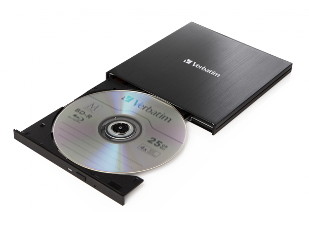 Verbatim UHD 4K External Blu-ray-brenner Ekstern, Slimline