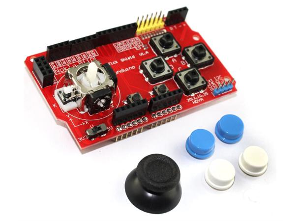 4-veis joystick shield for Arduino Med 4 knapper