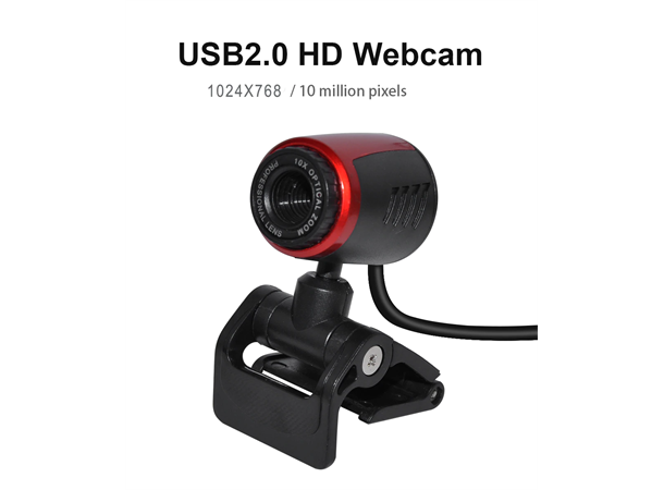 DeepFox HD USB Webcam m/ manuell fokus mikrofon (egen 3,5mm kabel), (1024x768)