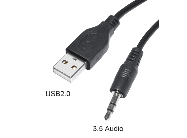 DeepFox HD USB Webcam m/ manuell fokus mikrofon (egen 3,5mm kabel), (1024x768)