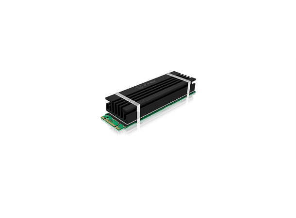 ICY BOX Kjøleribbe til M.2 SSD (sort) M.2 NGFF PCIe SSD-kjøling
