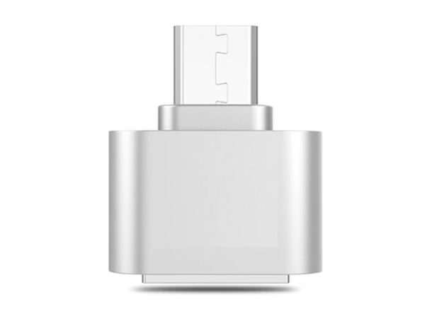 USB-A 3.0 -> C OTG-adapter, sølvgrå Fra standard USB til OTG på ett sekund!