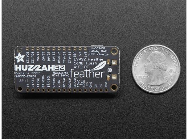 Adafruit HUZZAH32  ESP32 Feather Board made with the official WROOM32 module