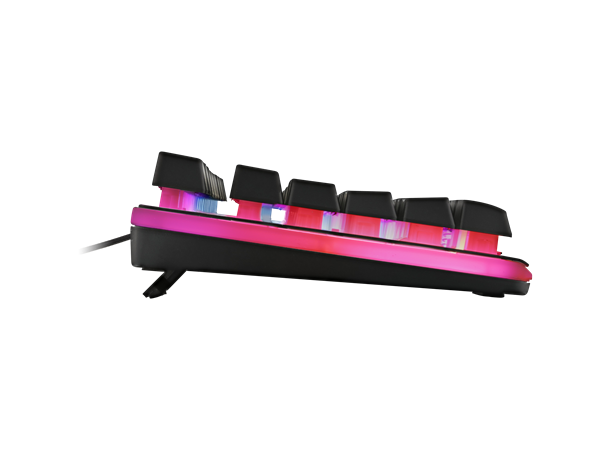 DELTACO GAMING DK220 Tastatur, RGB USB, Nordisk, "floating cap design"