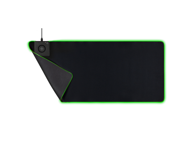 DELTACO GAMING Extra wide RGB mouse pad Wireless charging, neoprene, 900x400 mm