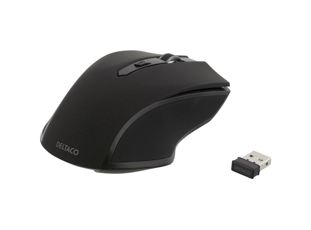 Deltaco trådløs optisk mus (1600dpi) USB 5 knapper+skroll, DPI-QuickChange