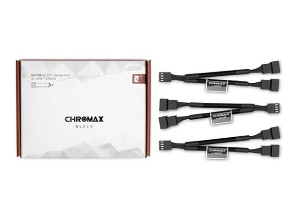 Noctua NA-SYC1 chromax.black Y-Cable 3x Y-splitter, 4-pin PWM Fans