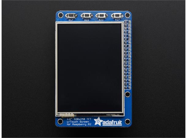 PiTFT Plus - 320x240 2.8" Resistiv Touch for Raspberry Pi 3, 2, A+, B+ og Zero