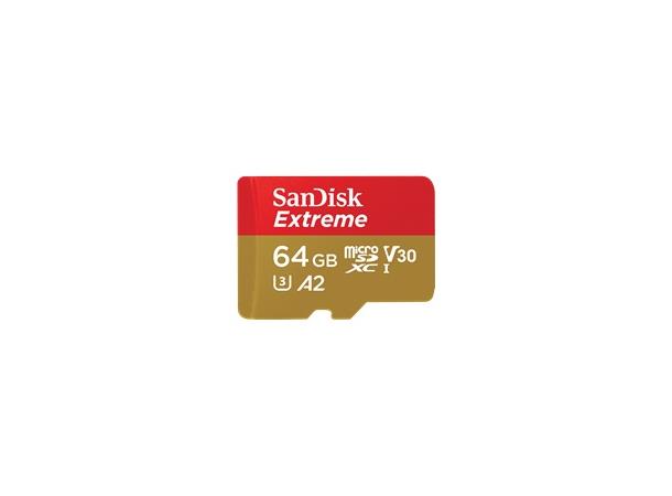 SANDISK Extreme microSDXC 64GB 4K-GoPro, A2/V30/UHS-I U3, 160/60MB/s