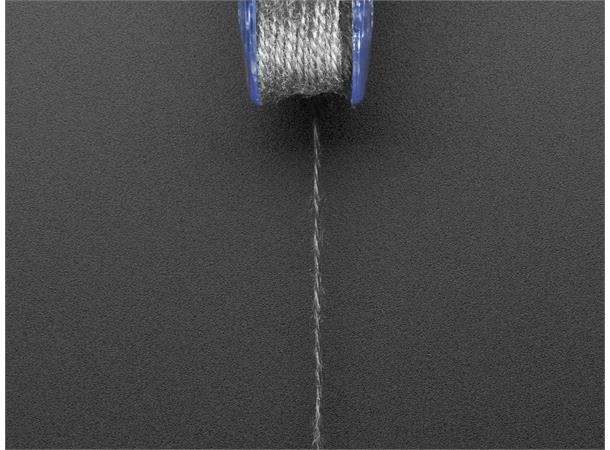 Stainless Thick Conductive Thread, 9 m 0,4mm thick, 3 ply, 1.0 ohm per inch