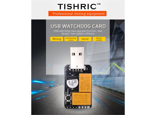 USB Watchdog Card v.3.0 (double relay) Autorestarter mining-riggen ved crash
