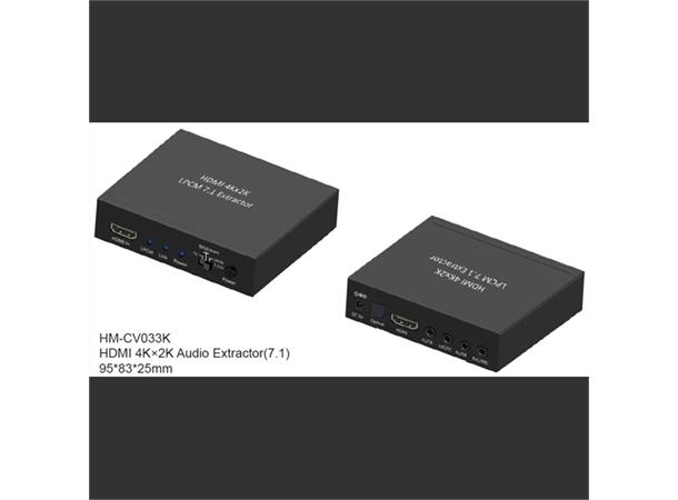 LinkIT HDMI 4K2K LPCM7.1 Audio Extractor HDMI, 1 x Optical, 2 x phono