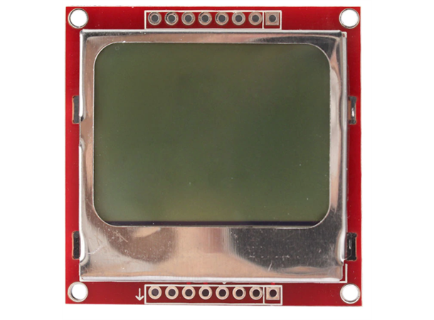 Monokromatisk LCD+8 headers for Arduino 84x48 pixler