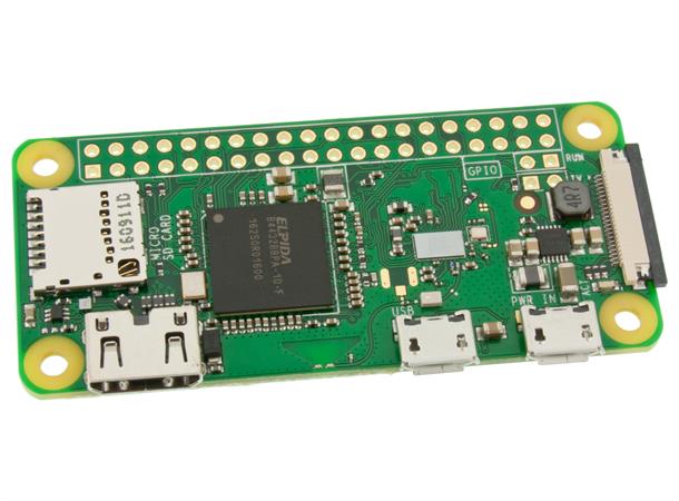 Raspberry Pi Zero W 802.11 b/g/n, BT4.1 og LE, 1GHz CPU