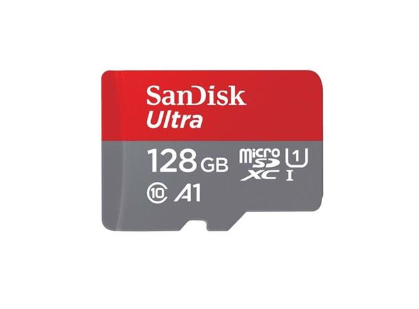 Sandisk MicroSDXC Ultra 128GB Minnekort, MicroSD, 100MB/s, klasse 10
