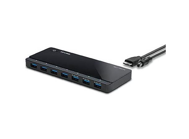 TP-Link 7-Ports USB 3.0-Hub (UH700) m/3 porter for strømlading (1.5A maks)