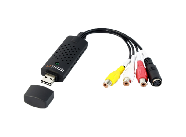 Technaxx USB 2.0 Videopptaksenhet USB 2.0, RCA kompositt, 1 x S-Video