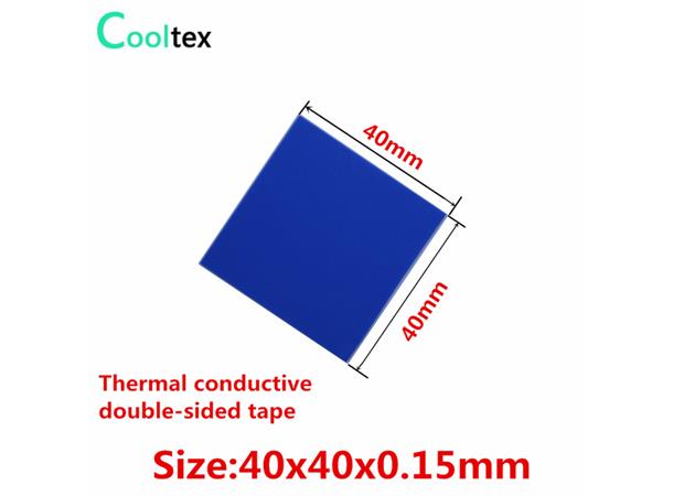 Thermal Adhesive Tape 0,15mm - (40x40mm) 8 stk. dobbelsidig kjøletape
