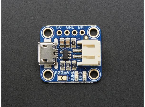 Adafruit Micro Lipo m/MicroUSB Jack USB LiIon/LiPoly charger - v1