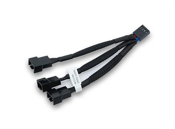 EK-Cable Y-Splitter 3-Fan PWM (10cm) Viftesplitt 1 til 3, 4-pin PWM