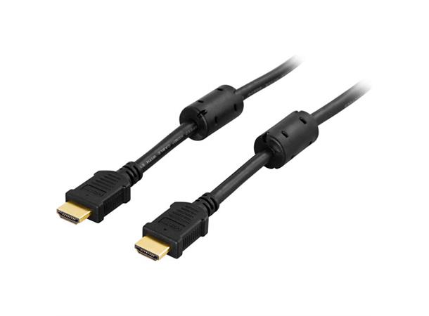 HDMI-kabel HDMI-HDMI 10m rund 10m, sort, rund, HDMI v1.4 1080i