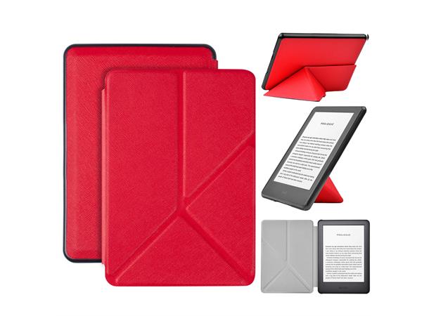 Kindle 6" (2019) Origami-cover - Rød Magnetisk lukkelås