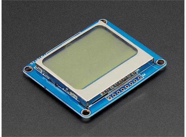 Monokromatisk LCD + headers for Arduino 84x48 pixler