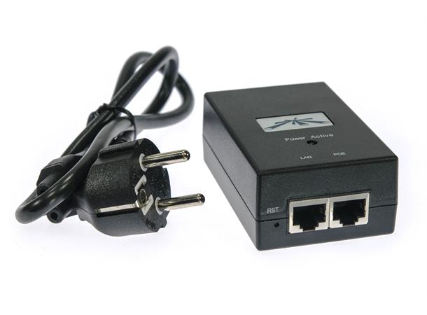 Ubiquiti spare PoE 48V Giga porter24watt Inkluderer 230V kabel