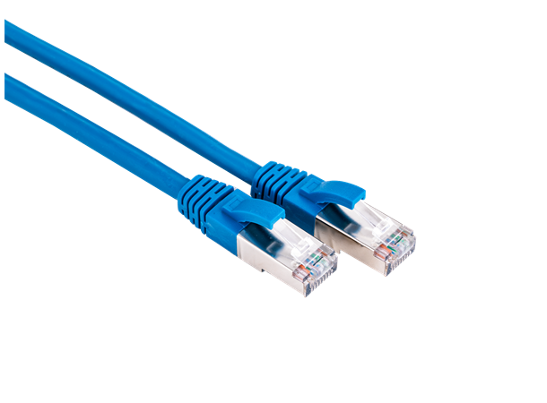 Nettverkskabel S/FTP Cat6a 1,5m Blå 1,5m, 500MHz Delta-certified, PIMF, LSZH