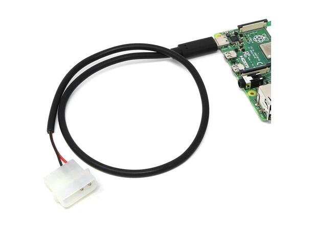 USB-C to 4-Pin Molex Socket Cable (0.5m) Raspberry Pi Internal Power adapter