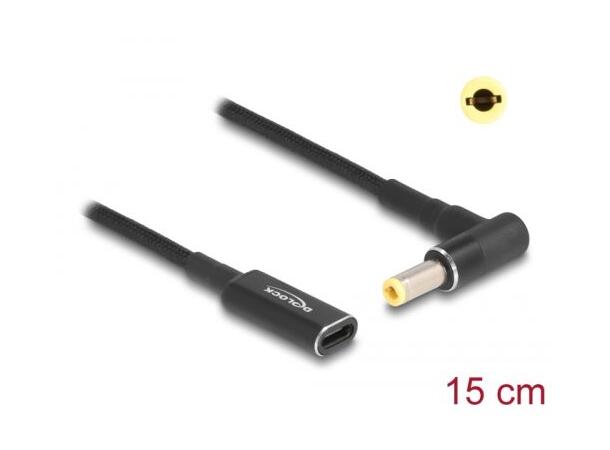 USB Laptop Adapterkabel USB-C hunn til 5.5 x 2.5 mm hann DC