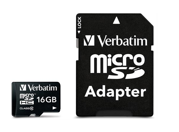 Verbatim Premium MicroSDHC 16GB 16GB, UHS-I V10 U1 Class 10, 80MB/s read