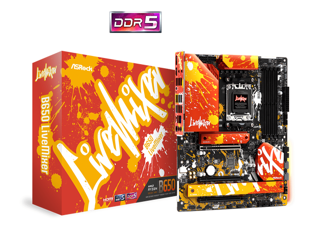 ASRock B650 LiveMixer 23xUSB ATX, AM5, 3x M.2, 4x DDR5, 2.5GB