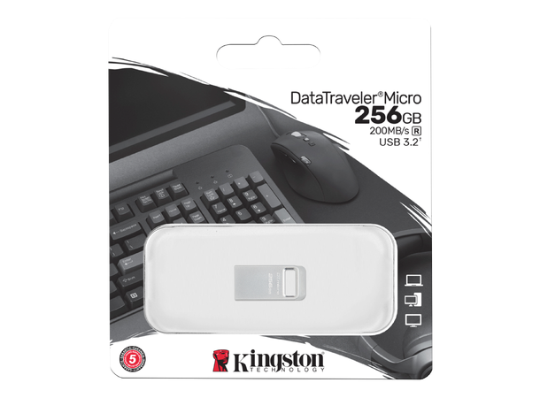 Kingston Micro DataTraveler 256GB 256GB, USB 3.2 Gen 1, Type A, 200MB/s