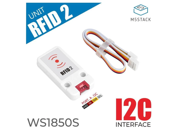 M5Stack RFID Unit 2 (WS1850S) Leser, skriver, gjenkjenner og koder!
