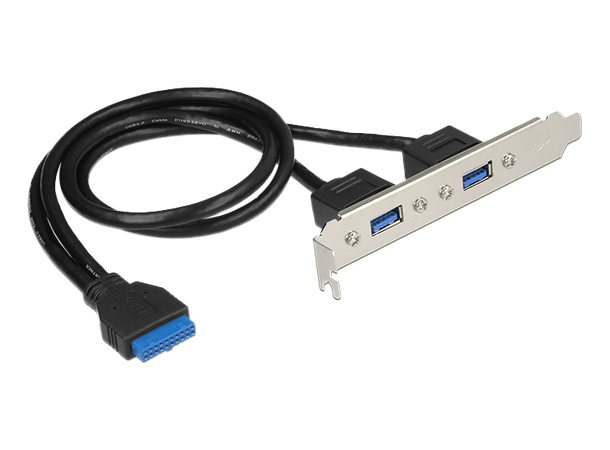 2x USB 3.0-kontakter, PCI-bakplate 1x IDC20 (Internt) -> 2x USB 3.0