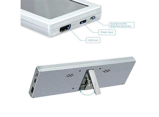 8.8" IPS HDMI Skjerm 480x1920, kompatibel med bl.a. RPi