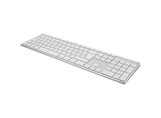 DELTACO trådløst tastatur Nordic Konstruksjon i aluminium, USB, sølv
