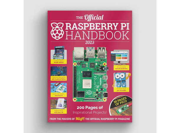 Den offisielle Raspberry Pi-håndboka 2023-versjon, engelsk språk