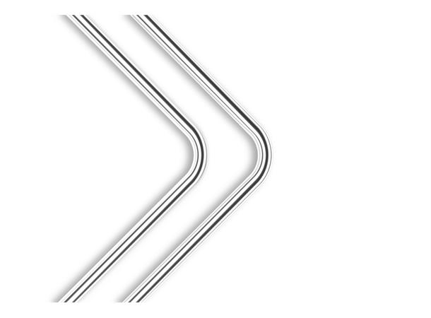 EK-Loop Metal Tube 14mm 0.8m Pre-Bent 90 Nikkel, 2 x 80cm, Pre-Bent 90°