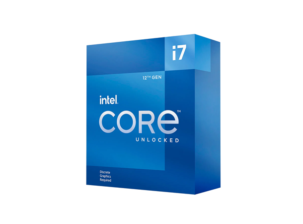Intel Core i7-12700KF Prosessor Socket-LGA1700, 12-C, 20-T, 3.6/4.9GHz