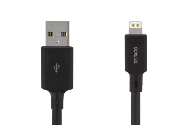 Lightning to USB cable 3m svart 3m, MFI lisens fra Apple