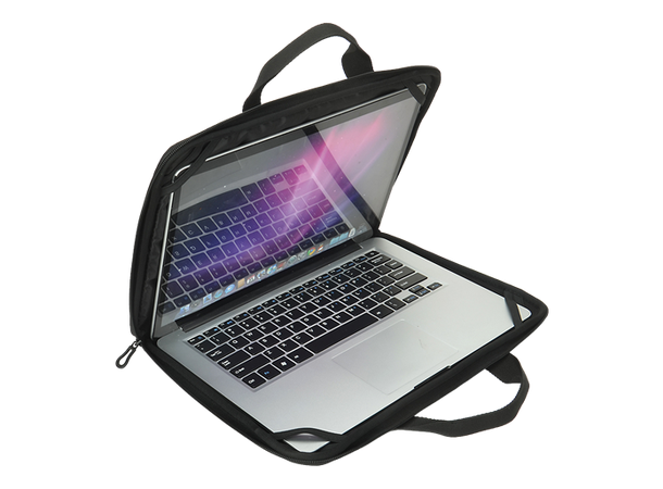 Slitesterk laptopveske med stropp 13-14" For 13-14" bærbare PCer, neoprene, sort