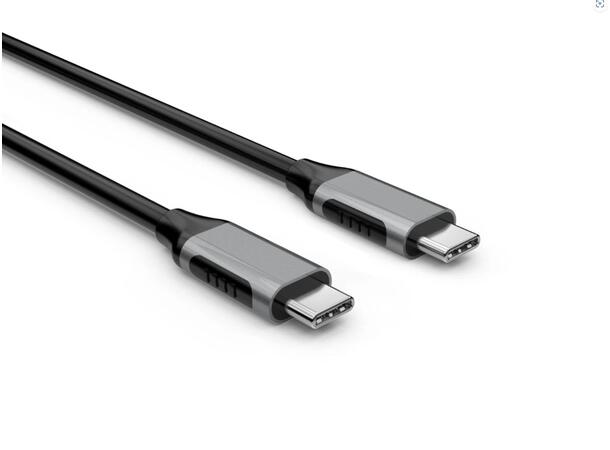 USB-C til USB-C 3.2 PD kabel 0,3m Space grey, Full feature, 100W, 5v/20A