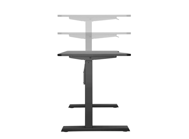 iiglo Zeta hev/senk skrivebord Sitte/ståpult, 145x67,5 cm, svart