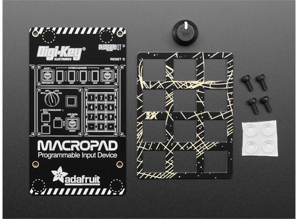 Adafruit Macropad Startsett 3x4 taster, encoder, OLED, ADABOX019