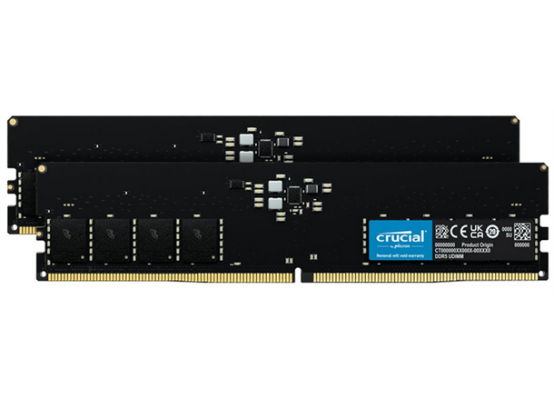 Crucial DDR5 4800Mhz 64GB (2x32GB) 2x32GB, CL40, 4800MHz PC5-38400, 1.1V